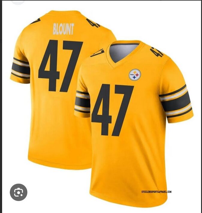 Men Pittsburgh Steelers #47 Blount Yellow 2024 Nike Limited NFL Jersey style 2->youth nba jersey->Youth Jersey